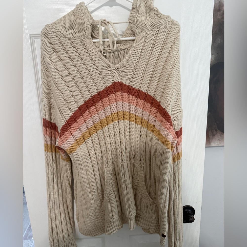 Rip Curl Multicolor Striped Hooded Sweater
